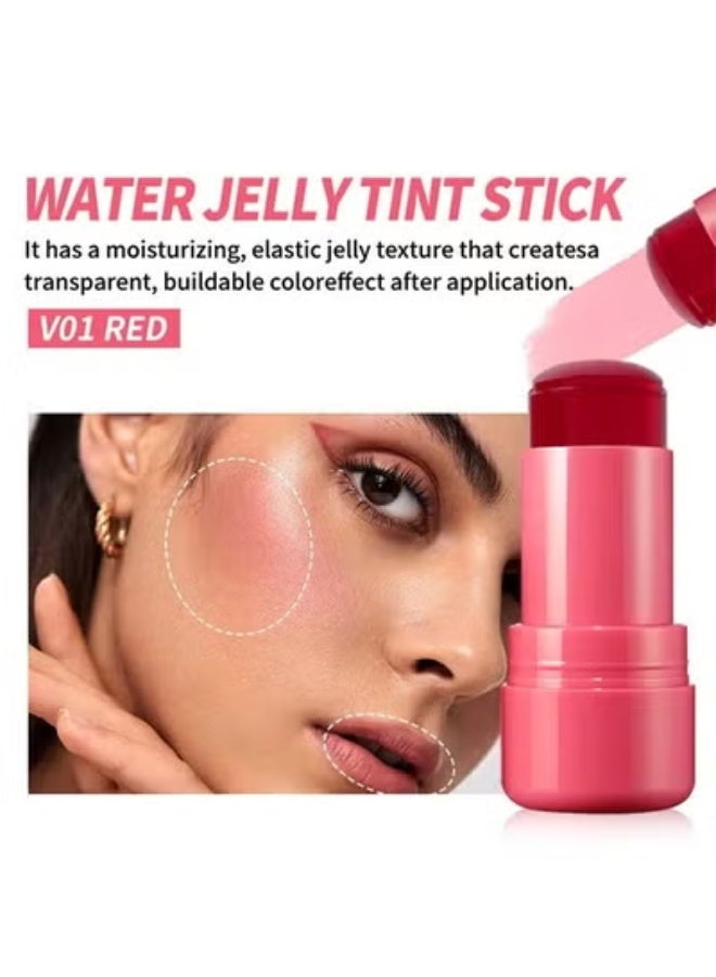 فايبلي أحمر الخدود أحمر الشفاه - جيلي الشفاه والخد تينت أحمر الخدود كريم، أحمر الخدود هلام الفواكه وعصا الشفاه الرقيقة #01 - Image 2